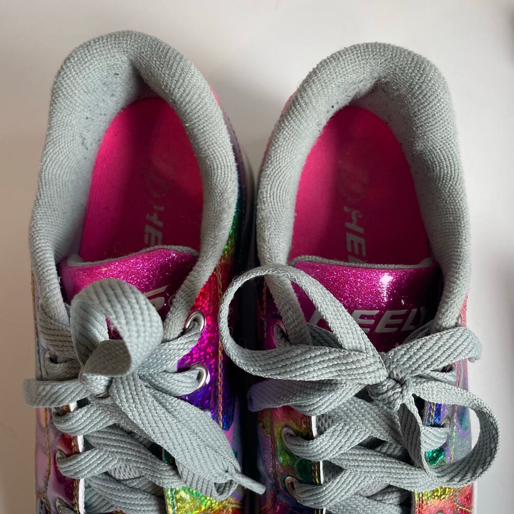 Heelys Split Stars Skate Shoe Pink Holographic Glitter Youth 6 / Women’s 7 - Picture 11 of 16